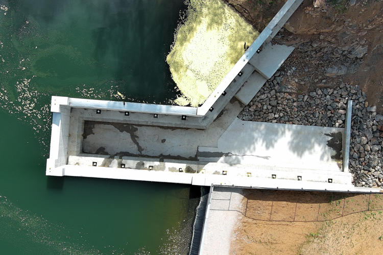 Aerial view looking onto Genesee Water & Sanitation District