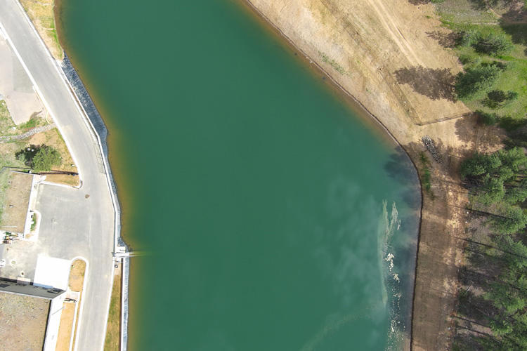 Aerial view looking onto Genesee Water & Sanitation District